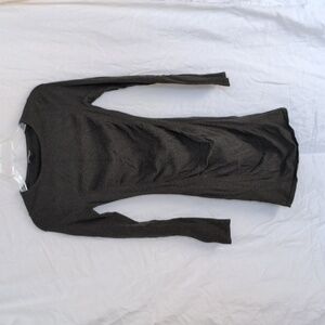 Express Olive Green And Black Long Sleeve Sweater Dress